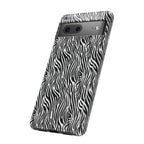 Black and White Zebra Print Tough Case iPhone, Galaxy and Google Pixel
