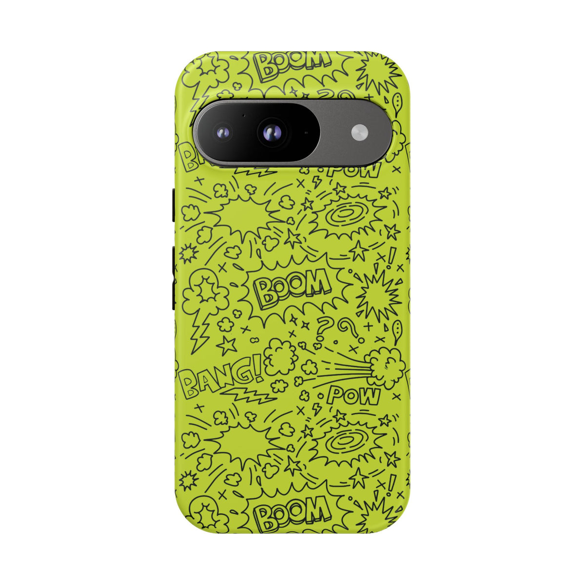 Neon Lime Wow Tough Case for iPhone, Galaxy, or Google Pixel