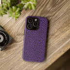 Purple Leopard Tough Case for iPhone, Galaxy or Google Pixel