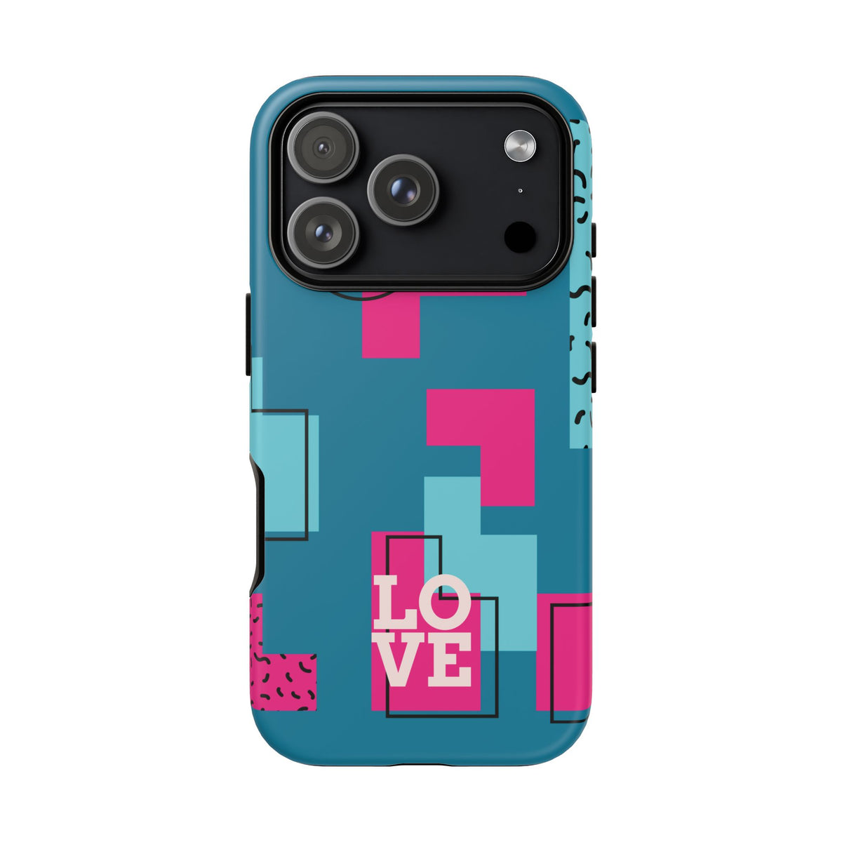 LOVE Teal Green Tough Phone Case for iPhone, Galaxy, or Google Pixel