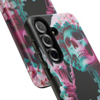 Neon Pink Skeleton (Black) Tough Phone Case for iPhone, Galaxy, or Google Pixel