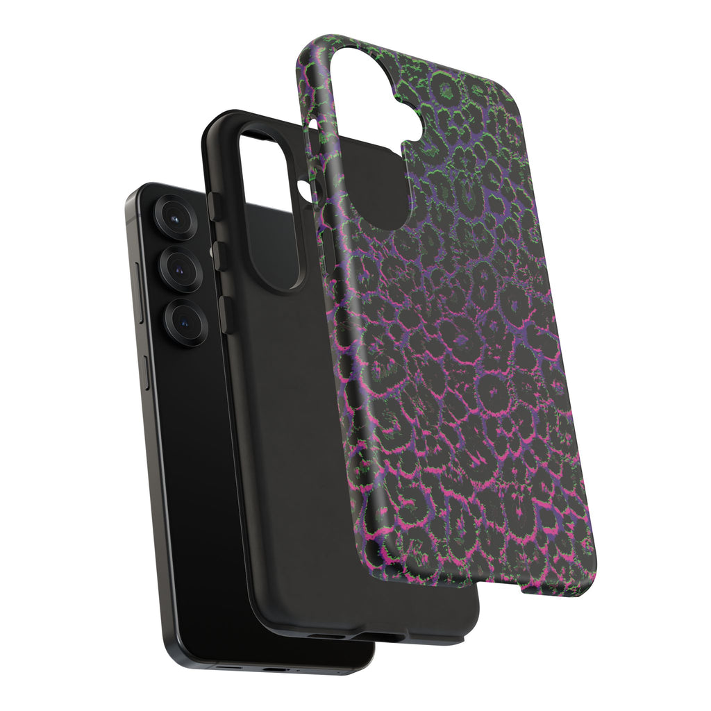 Colorful Leopard Tough Phone Case for iPhone, Galaxy, or Google Pixel