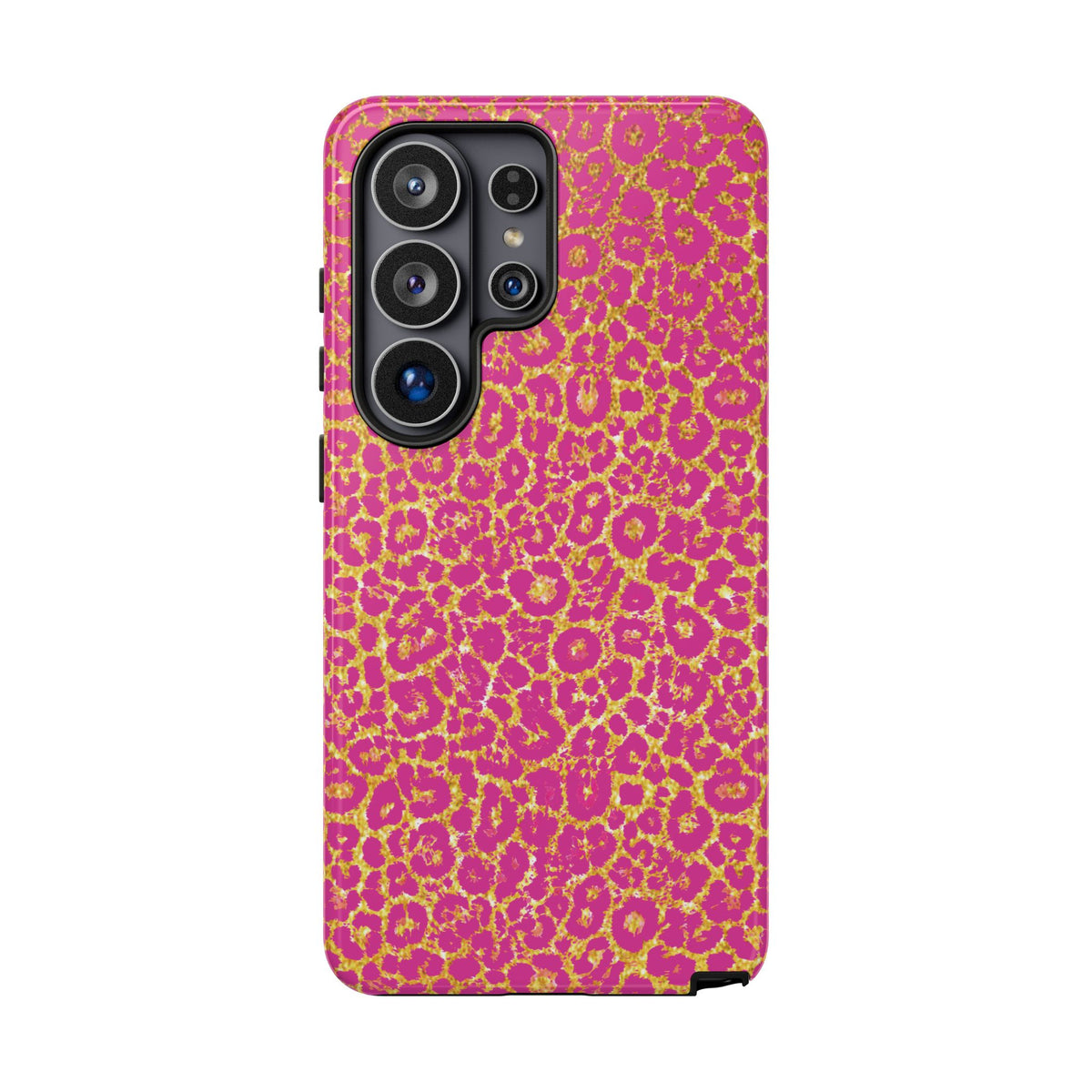 Pink Gold Leopard Tough Case for iPhone, Galaxy, or Google Pixel