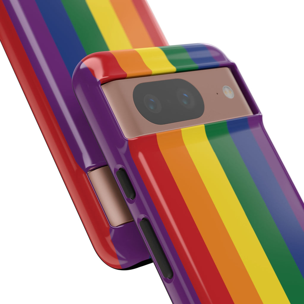 LGBTQ Rainbow Flag Tough Phone Case for iPhone, Galaxy, or Google Pixel