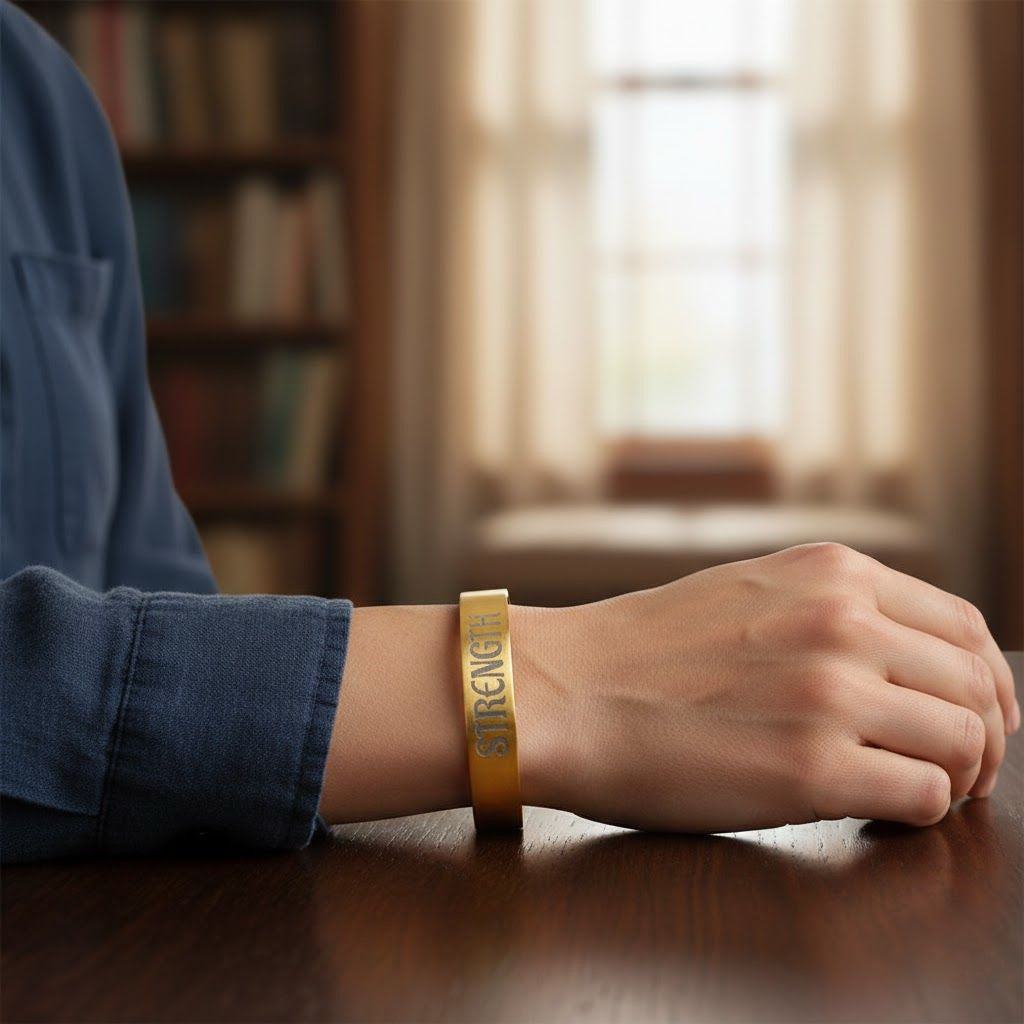 STRENGTH Cuff Bracelet (Engraving)