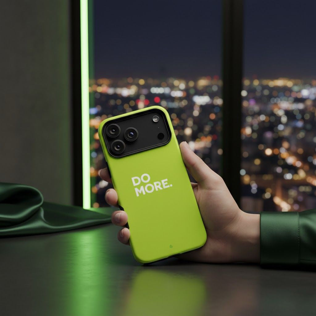 Do More (Neon Yellow) Tough Phone Case for iPhone, Galaxy or Google Pixel