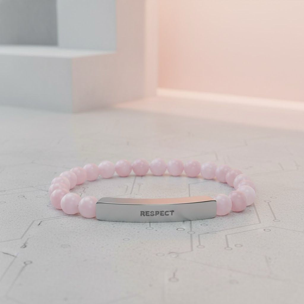 RESPECT Natural Stone Stretch Bar Bracelet