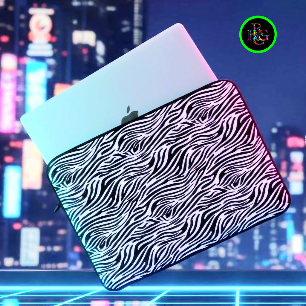 Black and White Zebra Print 13" Laptop Sleeve