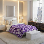 Purple Leopard Print Comforter
